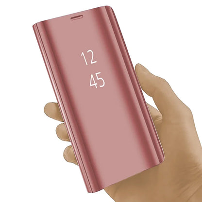 360° Full Protected Flip Mirror Phone Case For iPhone 17 16 15 14 13 11 12 Pro Max Fully Covered Standing Bracket Bumper Cover