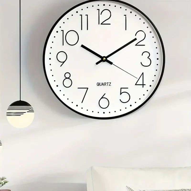 8 Inch Mute Quartz Wall Clock Cubic Digital Clock Living Room Bedroom Wall Clock Simple Digital Clock Home Decorations - Urbizia