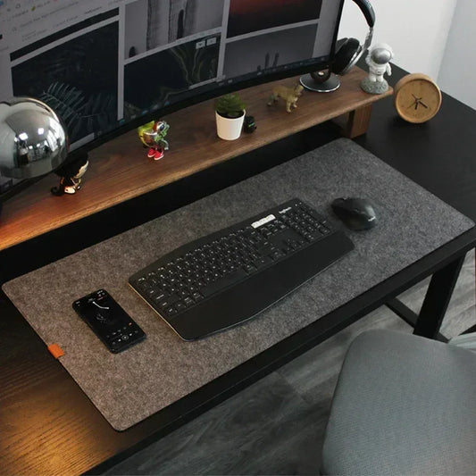 Large Size Wool Felt Mouse Pad Office Computer Desk Protector Mat Table Laptop Cushion Non-slip Gaming Accessories Keyboard Mat - Urbizia