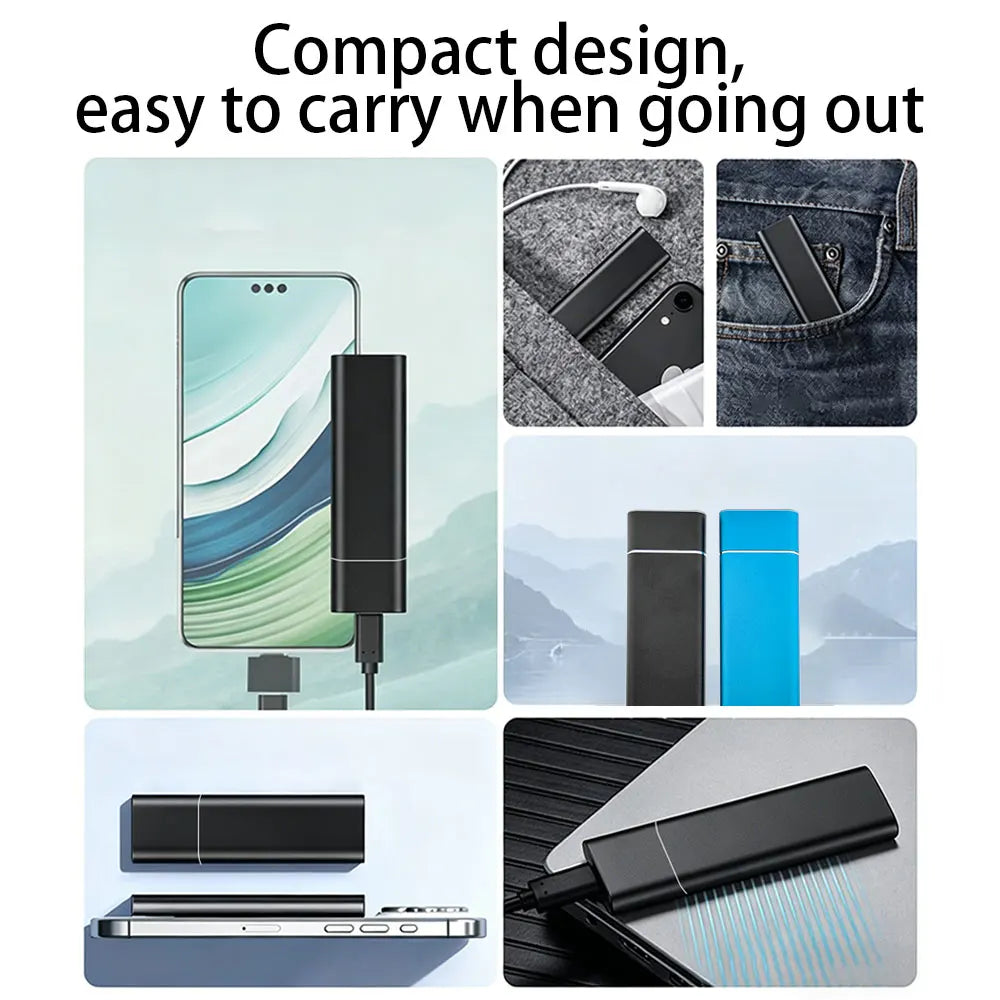 8TB external storage disk USB 3.1 portable solid state drive 128TB large capacity SSD, truly sufficient for laptops/MAC/PC