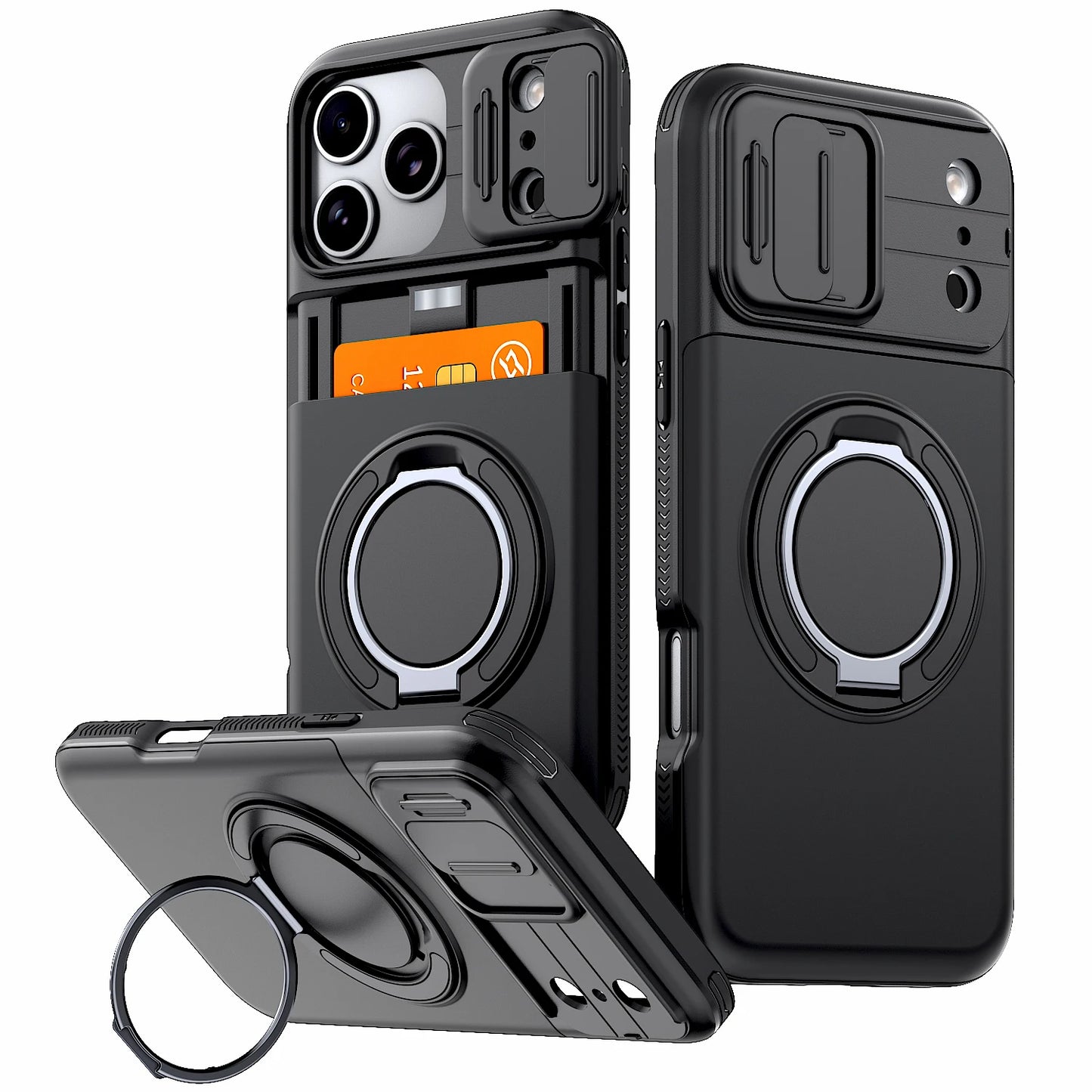 Luxury Wallet Case For iPhone 18 17 16 15 14 13 12 Pro Max 17E 16E 17Pro IPhone17 Shockproof Armor Card Slot Stand Holder Cover