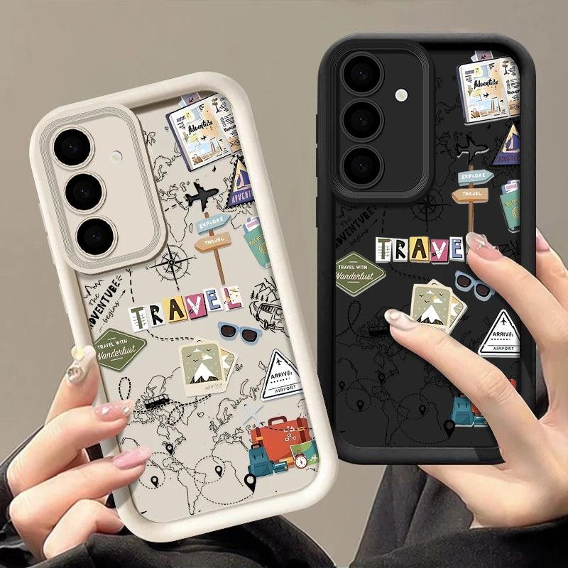 Travel Map TPU Case for Samsung Galaxy Series