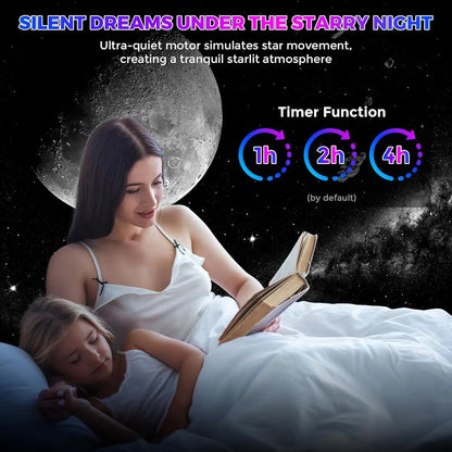 Galaxy Meteor Projector Night Light Lamp 360° Rotary Planetarium Projector 4K HD Star Projector For Kids Adults Room Decoration - Urbizia