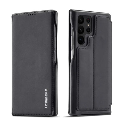 Flip Leather Phone Case For Samsung Galaxy S26 S25 S24 S23 Ultra S22 Plus S21 FE S20 Card Slot Stand Wallet Protect Cover