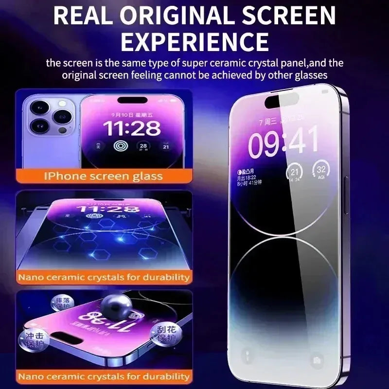 Matte Privacy Tempered Glass Screen Protector iPhone 3-Pack