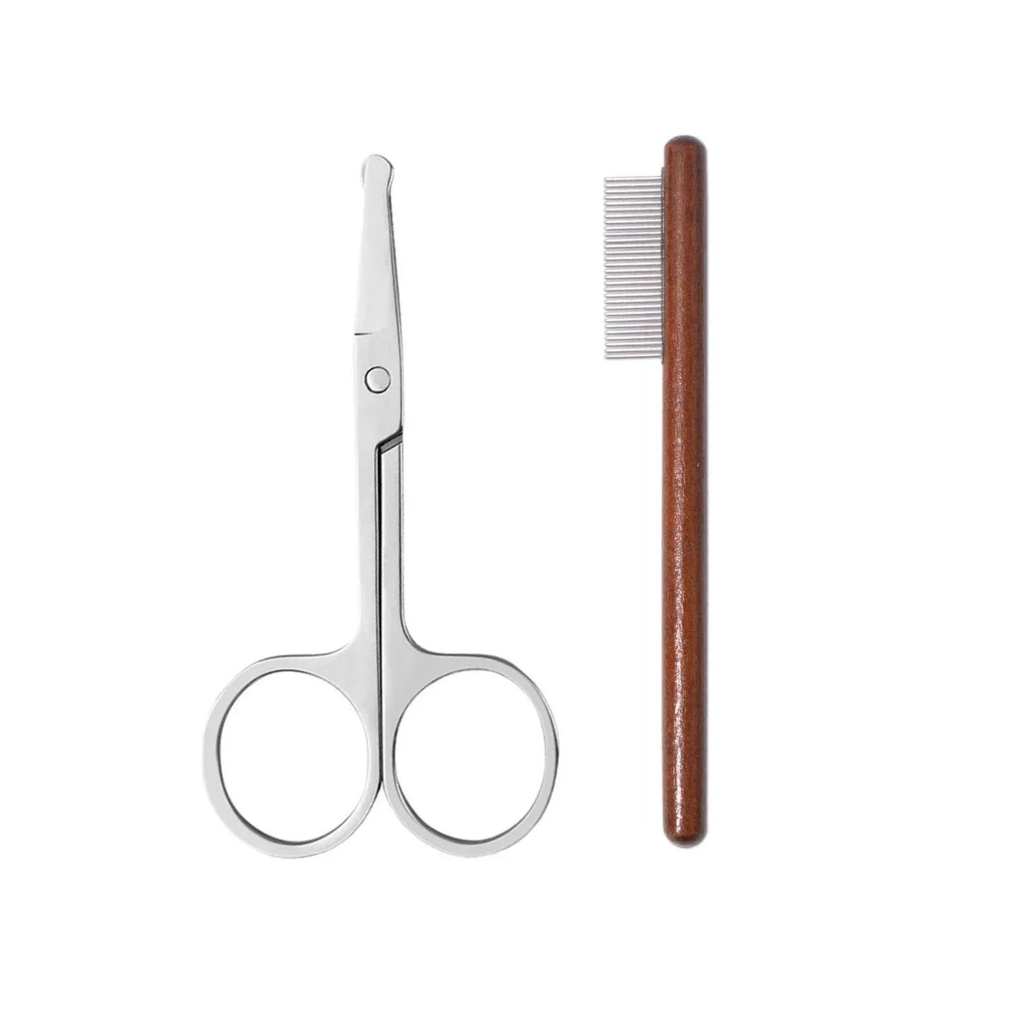 Pet Woodiness Facial Cleaning Comb Removes Tear Stains Eye-poop Comb Dog Hair Repair Scissors Cat Hair Comb Pet Clean Supplies - Urbizia