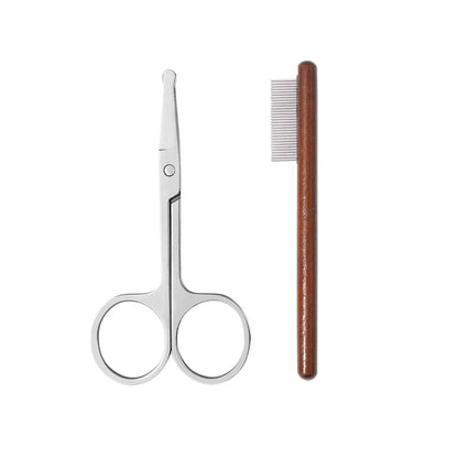 Pet Woodiness Facial Cleaning Comb Removes Tear Stains Eye-poop Comb Dog Hair Repair Scissors Cat Hair Comb Pet Clean Supplies - Urbizia