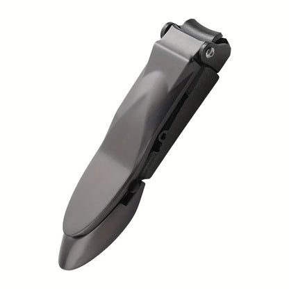 1-piece Nail Clippers for Men with Catcher -Sharp Heavy Duty Self-Collecting Nail Cutters with Ergonomic Lever Keep Fingernails