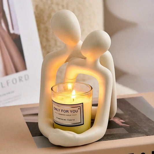 Heartwarming Loving Couple Resin Statue - A Timeless Modern Home Decor Accent for Bookshelves, Office Desks, and Nightstands - Urbizia