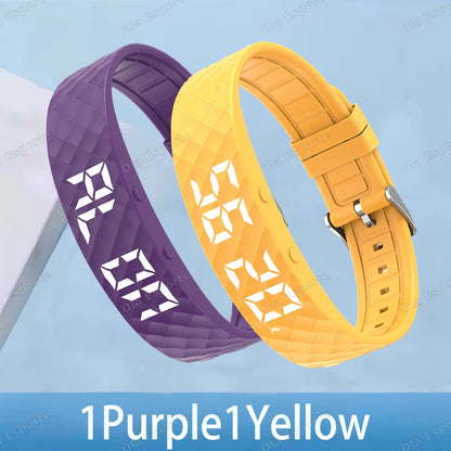 2026 Outdoor Smartwatch Sports Bracelet Vibration Alarm Clock Reminder Sleep Monitoring 24 Hours Pedometer Rechargeable Bracelet