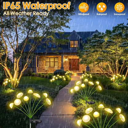 Solar Garden Lights Dual Mode LED Solar Mushroom Lights Waterproof Decor Yard Patio Pathway Jellyfish for Garden Ambiance - Urbizia