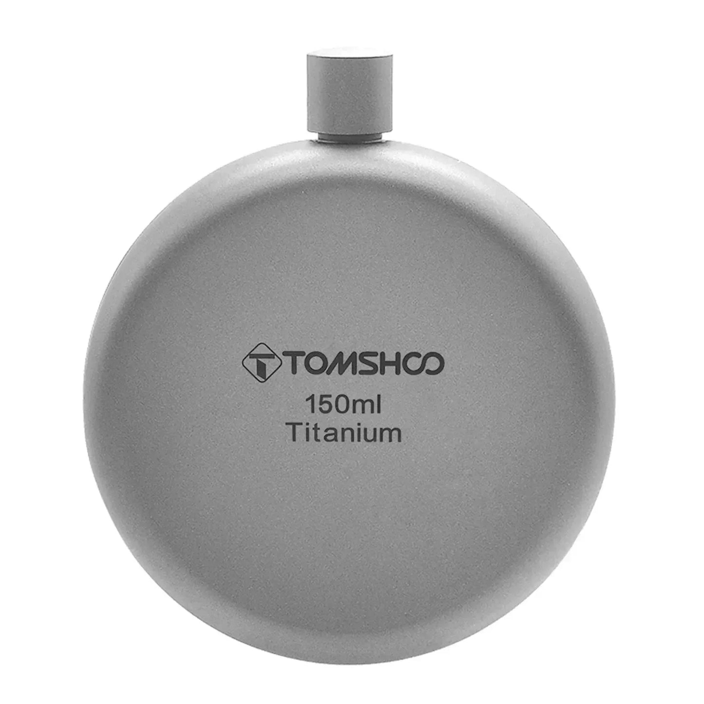 Tomshoo 150ml/180ml Titanium Flask with Funnel Alcohol Whisky Wine Flask for Outdoor Camping Hiking Backpacking Travel Picnic - Urbizia