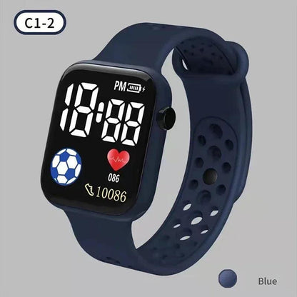 YIKAZE Kids Watches LED Digital Kids Watch Silicone Strap Cartoon Electronic Wristwatch Sports Clock for Boys and Girls Gifts