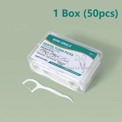1/2/5/10 Box Portable Disposable Dental Floss Plastic Toothpick High-tension Dental Floss Stick Dental Floss Box ﻿Oral Care - Urbizia