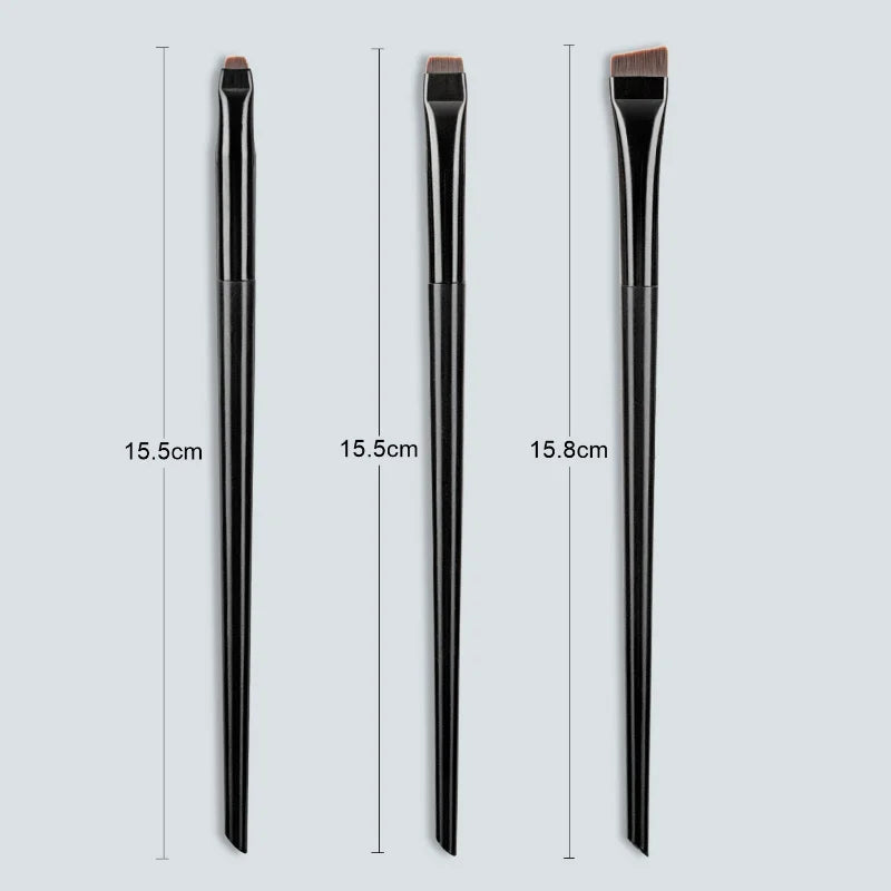3-Piece Eye Makeup Brush Set – Angled Brow & Eyeliner