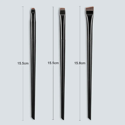 3-Piece Eye Makeup Brush Set – Angled Brow & Eyeliner
