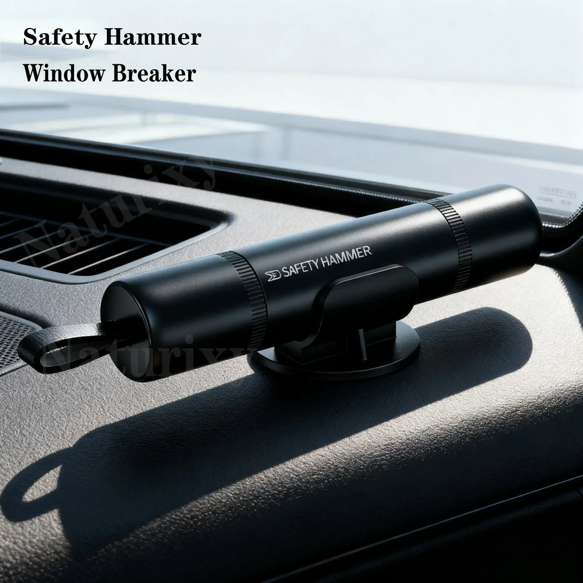 Aluminum Alloy Car Safety Rescue Hammer Automatic Seat Belt Cutter Window Breaker Emergency Rescue Tool - Urbizia