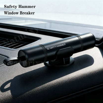 Aluminum Alloy Car Safety Rescue Hammer Automatic Seat Belt Cutter Window Breaker Emergency Rescue Tool - Urbizia