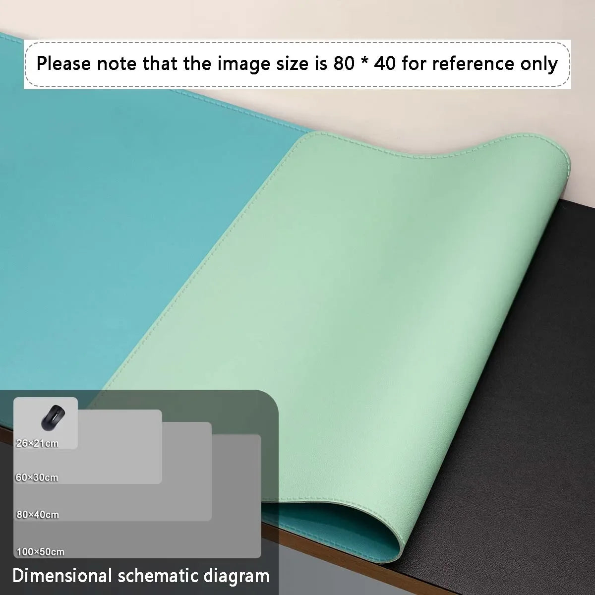 Large PU Leather Desk Mat Waterproof Mouse Pad