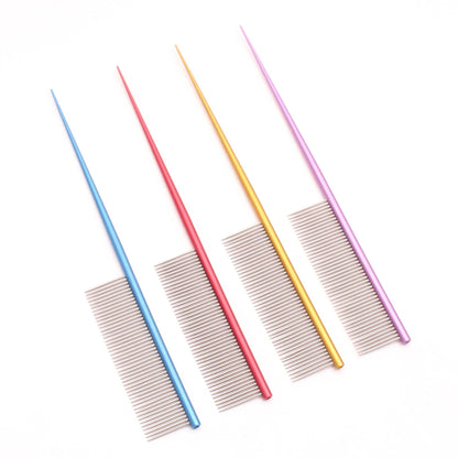 Pet Grooming Combs Aluminum Alloy Brush For Dogs Boundary Knot Massage Tools Professional Salon Cat Hair Cleaning Crescent Combs - Urbizia