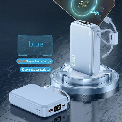 20000mAh 66W Fast Charge Power Bank CCC Chinese Certification with Cable for Xiaomi Huawei Samsung IPhone