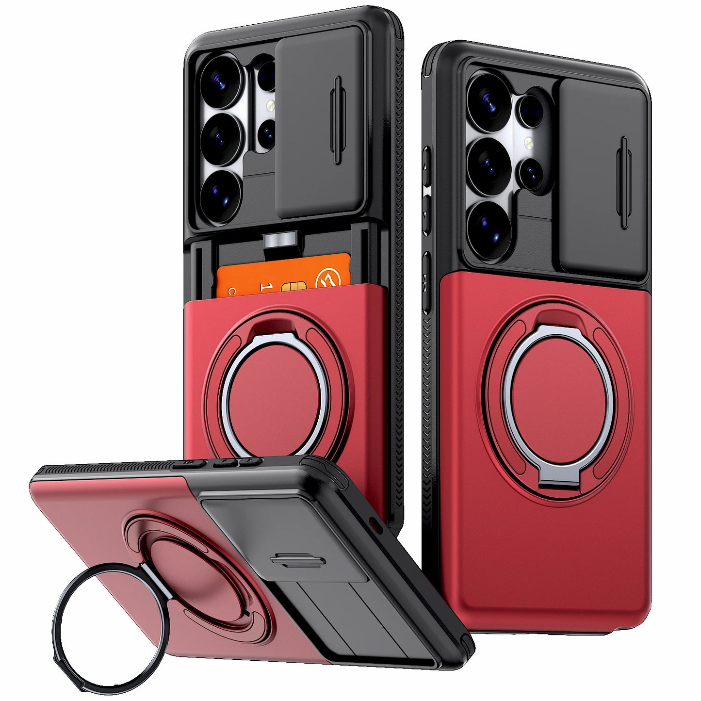 Luxury Wallet Case For Samsung Galaxy S26 S25 S24 Ultra Plus S23Ultra S22Ultra A57 A37 A27 A56 A17 Card Slot Stand Holder Cover