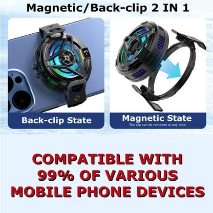 SL17 Magnetic & Clip 2-in-1 Semiconductor Phone Cooler Gaming Fan