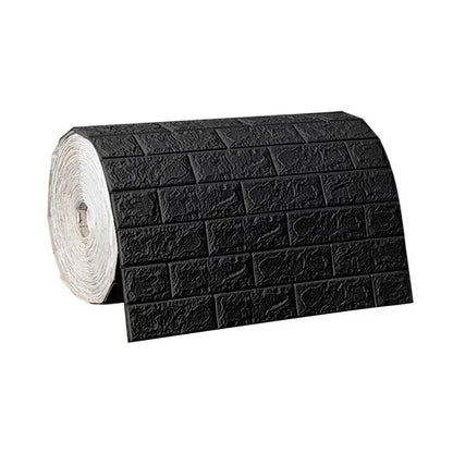 70cm*2m 3D Soft Foam Brick Wallpaper Sticker Roll DIY Self Adhesive Living Room Home Kitchen Bathroom Decorative Wall Paper