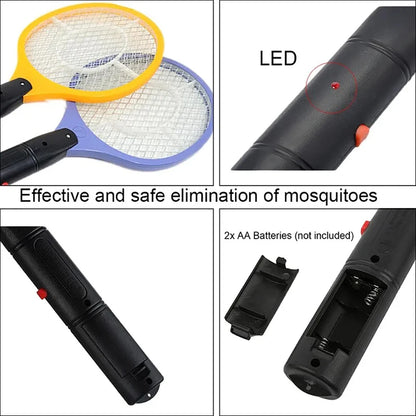 Electric Fly Insect Bug Zapper Bat Handheld Insect Fly Swatter Racket Portable Mosquitos Killer Pest Control For Bedroom Insects