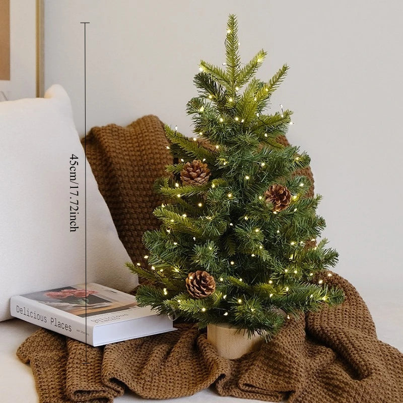 Artificial PVC Christmas Tree – 45cm / 60cm with Pinecones