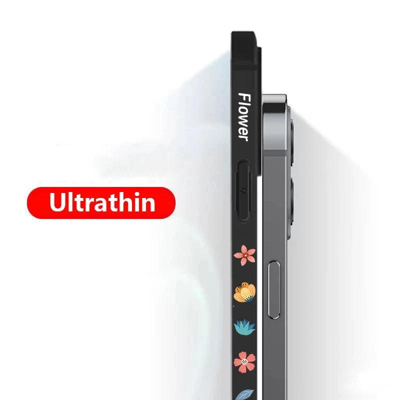 Flowers Soft Silicone Lanyard Case For iPhone 17 16e 15 16 Pro Max 12 13 14 11 Pro Max 17e Shockproof Bumper Strip Phone Cover