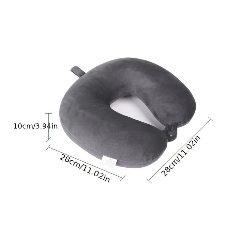 1pc Travel Pillow Neck Pillow Airplane Pillow Traveling Car Home Office Travel Neck Flight Pillow Snap Strap Soft Cover