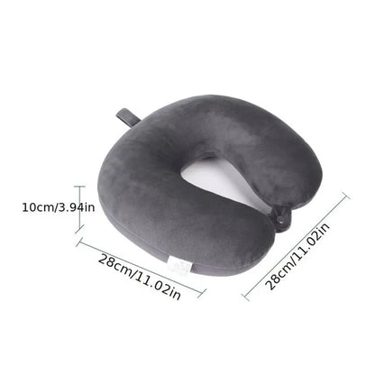 1pc Travel Pillow Neck Pillow Airplane Pillow Traveling Car Home Office Travel Neck Flight Pillow Snap Strap Soft Cover