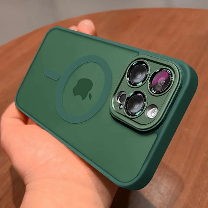 Magnetic Matte Translucent Lens Protector MagSafe iPhone Case