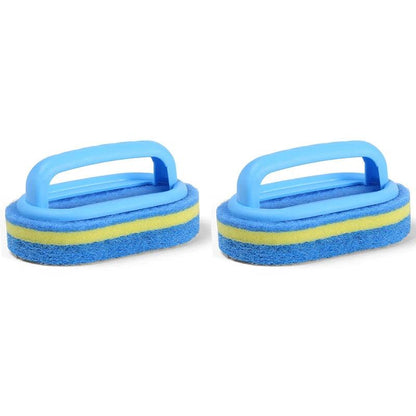 Sponge Cleaning Brush With Handle Bathtub Tile Scrub Brush Kitchen Bathroom Cleaning Sponge Brush Household Cleaning Supplies