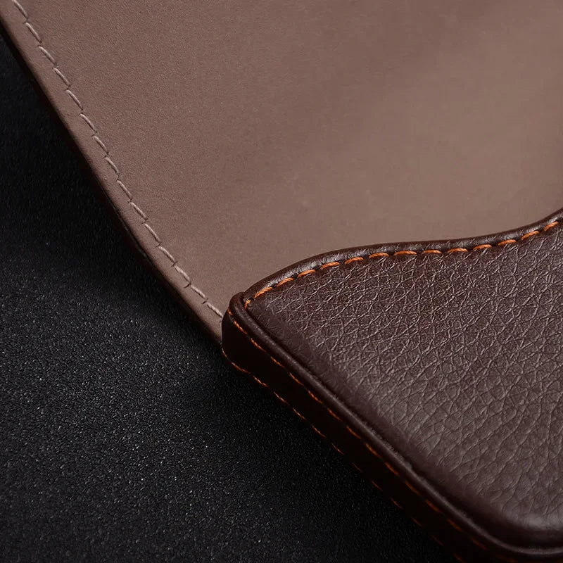 1pc PU Leather Business Card Holder With Magnetic Buckle Slim Pocket Name Card Holder Large Capacity Portable Credit Card Case