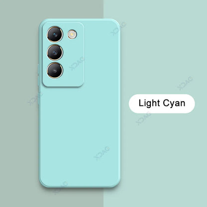 Luxury Dual Layer Cellphones Case Cover for VIVO V30 Lite V40 SE Lens Protection V30Lite V40SE Soft Square Liquid Silicone Armor
