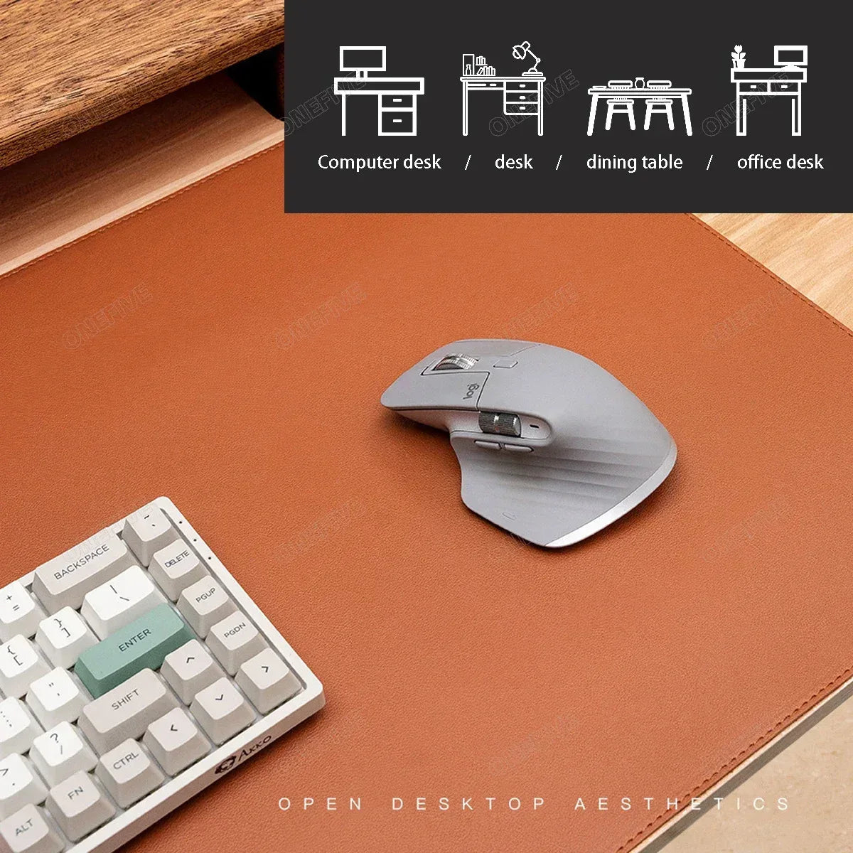Mouse Pad Large Size Office Desk Protector Mat PU Leather Waterproof Desktop Keyboard Desk Pad Gaming Mousepad PC Accessories - Urbizia