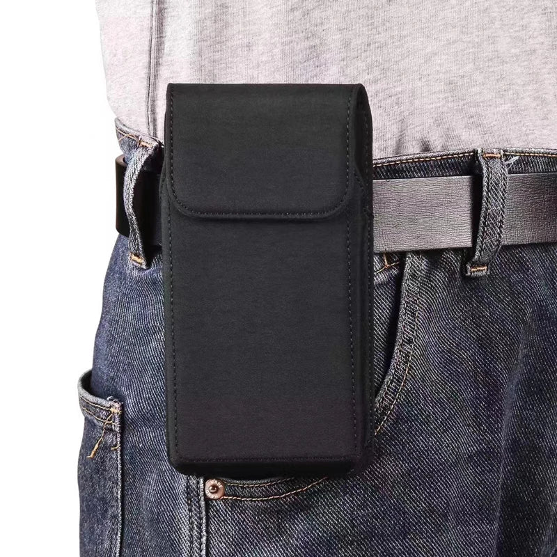 For Samsung S26 S25 S24 S23 S22Plus S26 Ultra S26 FE Smart phone Case Belt Clip Holster Nylon Cloth Bag Flip Cover Phone Pouch