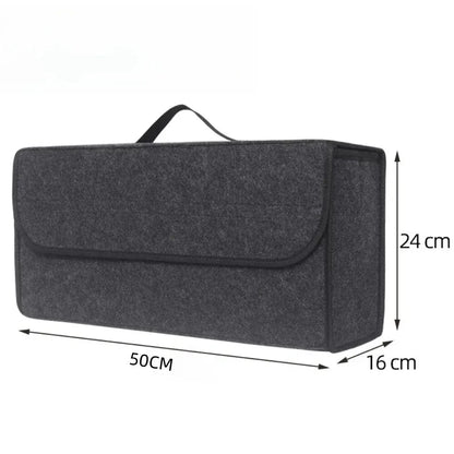 1Pack Car Trunk Organizer Foldable, ergonomic handle, for SUVs/sedans/trucks durable fabric