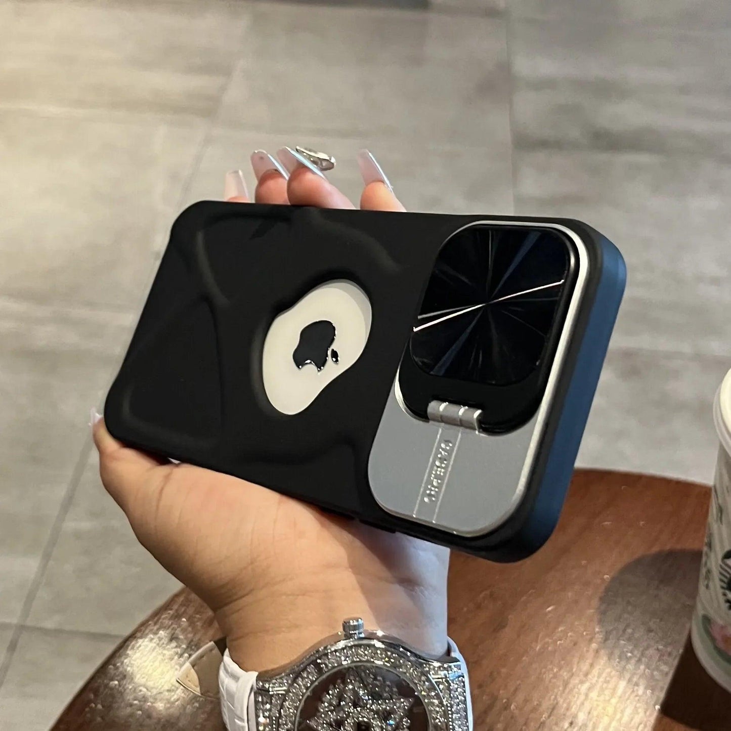 Magnetic Logo Stand TPU Case for iPhone 17–12 Series