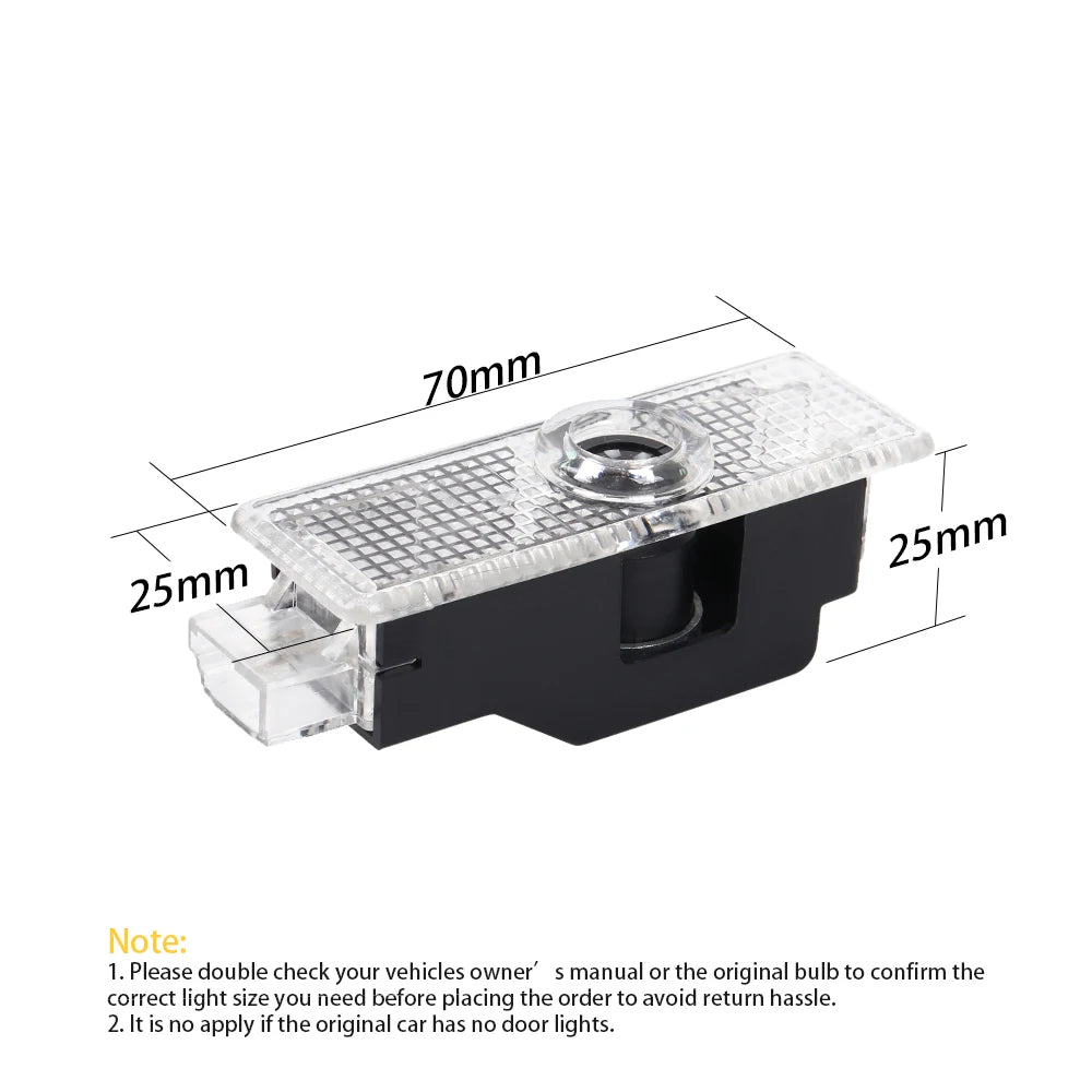 2X LED Car Door Projector Ghost Shadow Welcome Light Accessories For BMW E60 E46 E61 F10 E90 E92 E93 E91 F30 E63 E65 E66 E67 E68