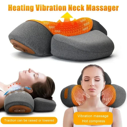Electric Neck Massager Pillow Cervical Stretcher Heating - Urbizia