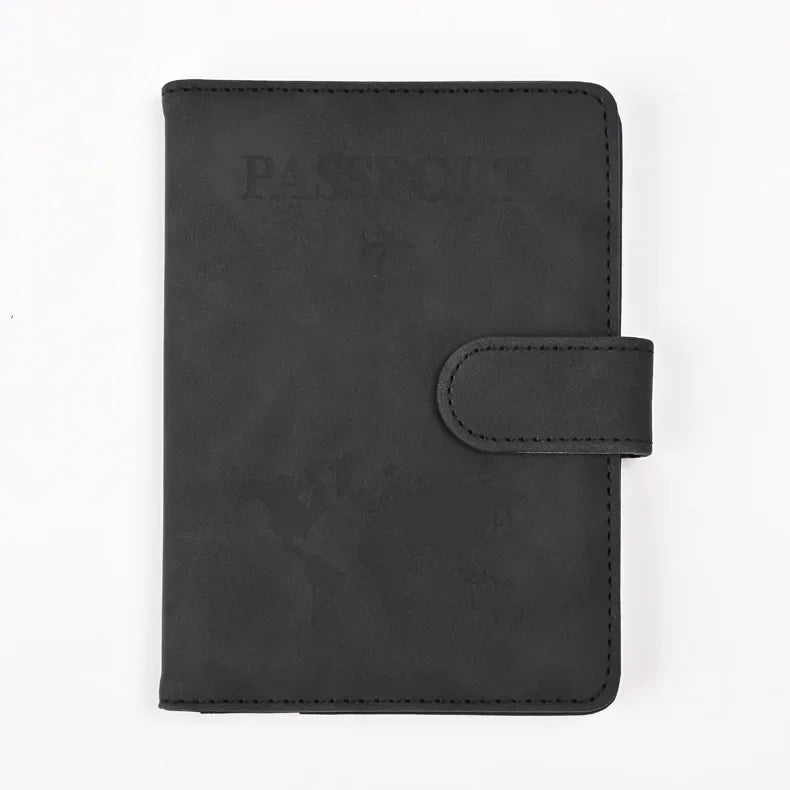 10 Colors Men Women PU Leather Travel Mad Passport Cover Holder Case Ticket Wallet with Credit Card Holder Protector Cover