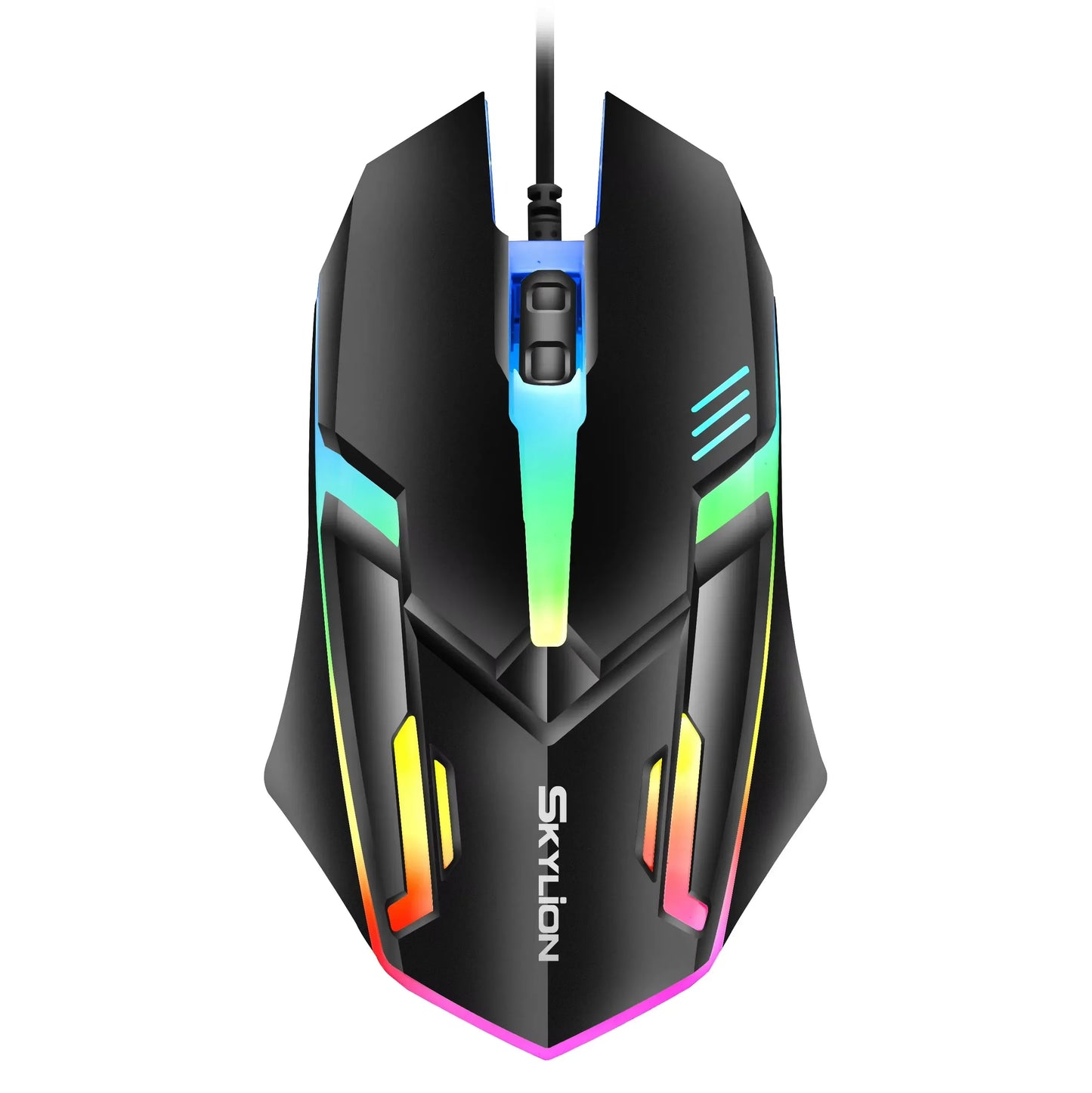 F1 Wired 3 Keys Mouse Colorful Lighting Gaming and Office For Microsoft Windows and Apple IOS System