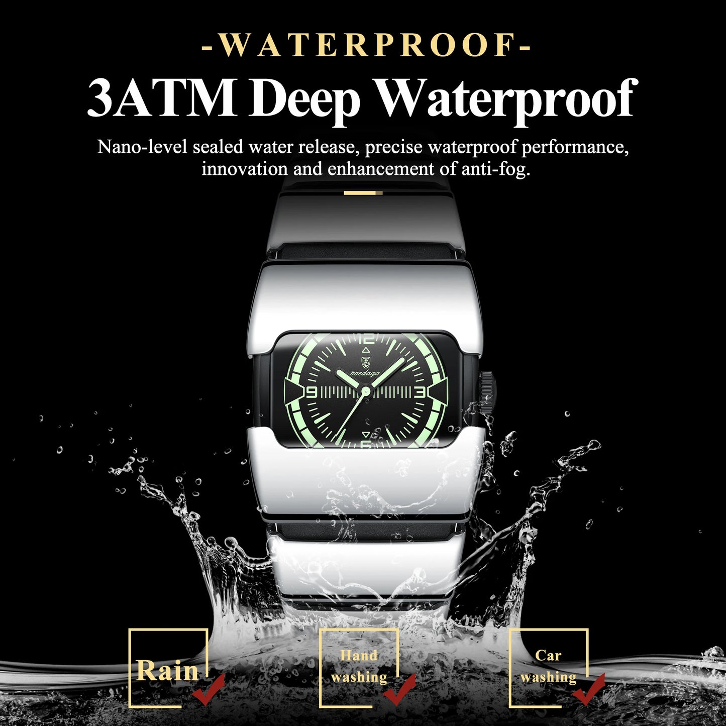 POEDAGAR Original Casual Man Wristwatch Waterproof Luminous Stainless Steel Watch For Men Sports Quartz Men's Watches Male Clock