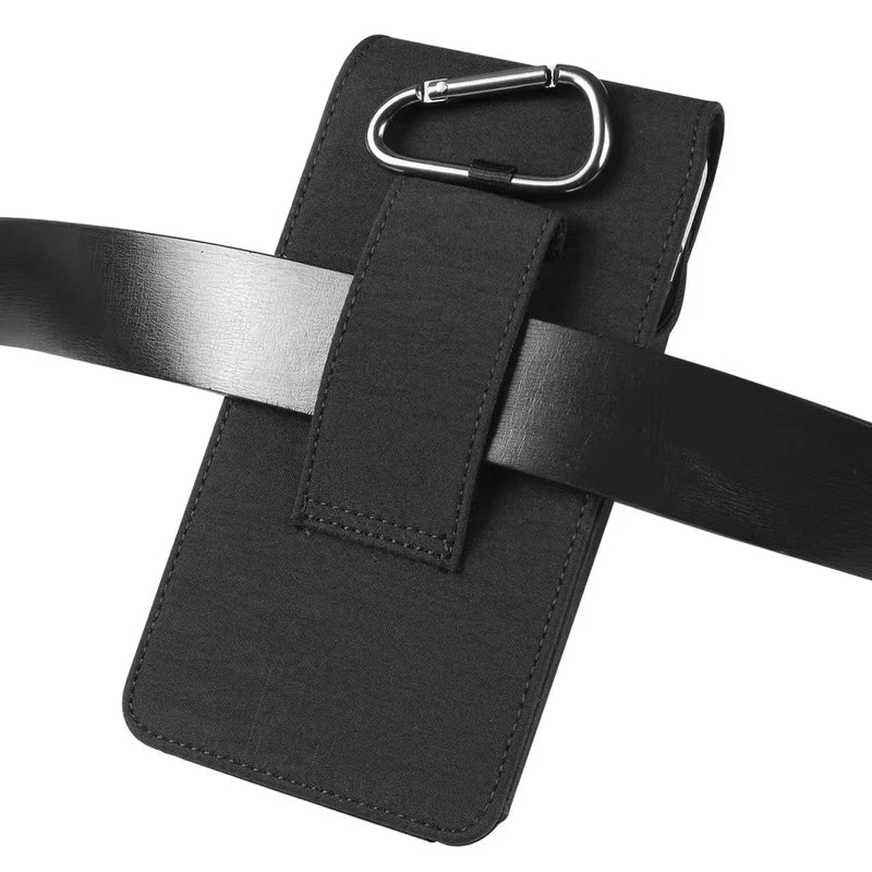 For Samsung S26 S25 S24 S23 S22Plus S26 Ultra S26 FE Smart phone Case Belt Clip Holster Nylon Cloth Bag Flip Cover Phone Pouch