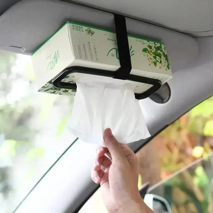 Car supplies paper box clip visor hanging paper towel box seat back Car paper towel frame clip seat back car - Urbizia