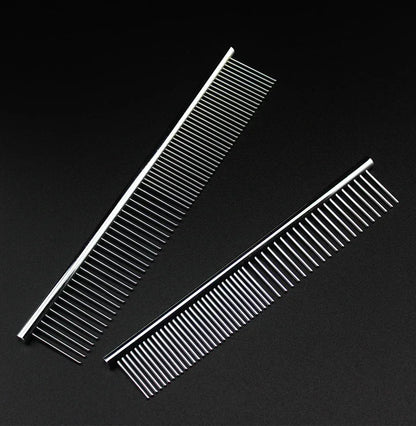 Stainless Steel Dog Comb Long Thick Hair Fur Removal Brush 16/19cm Pets Dog Cat Grooming Dematting Combs for Shaggy Dogs - Urbizia