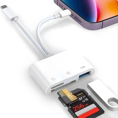 3-in-1 Type-C Card Reader OTG Adapter (TF/SD/USB)